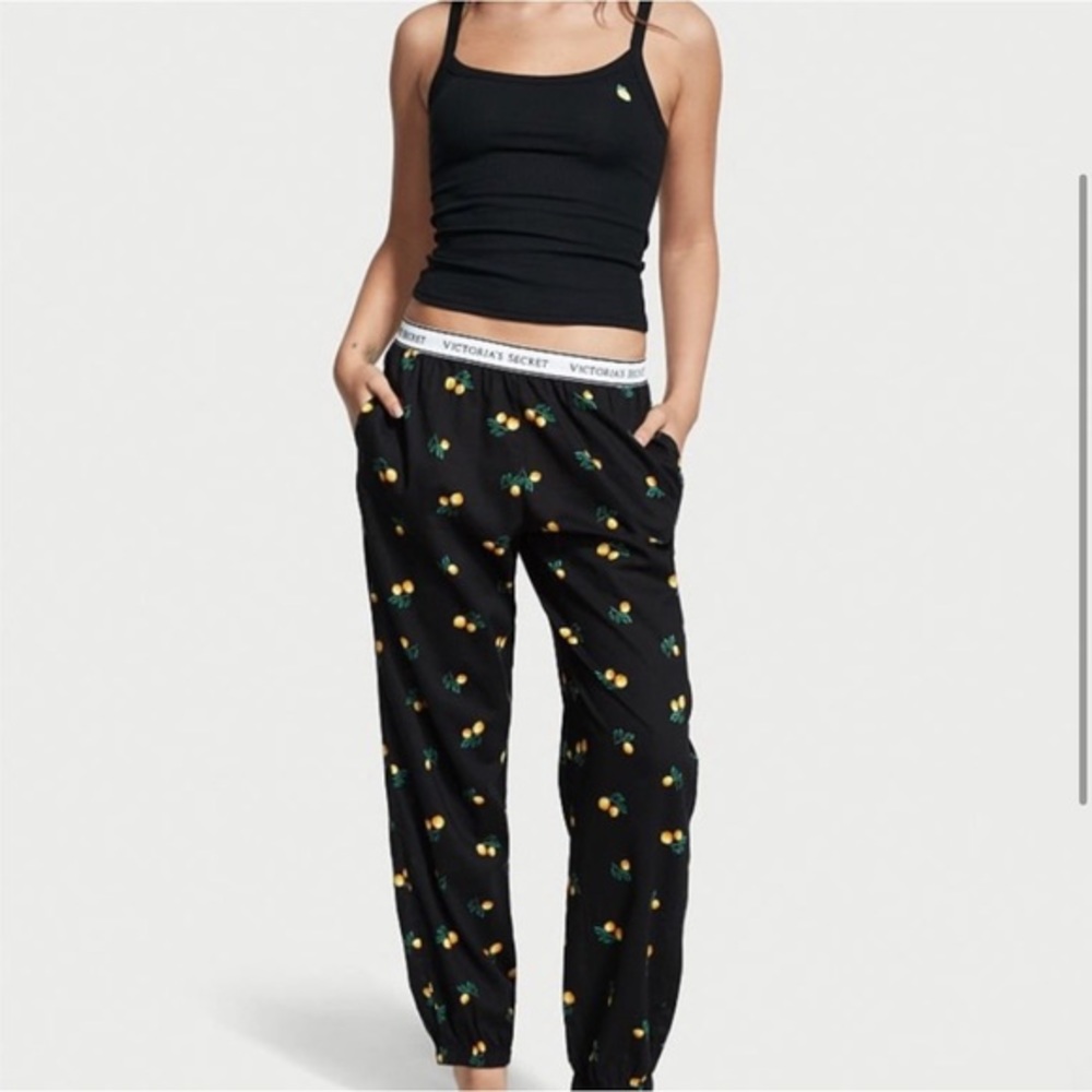 VICTORIA'S SECRET Cotton Cami Pajama Lemon Pant Set